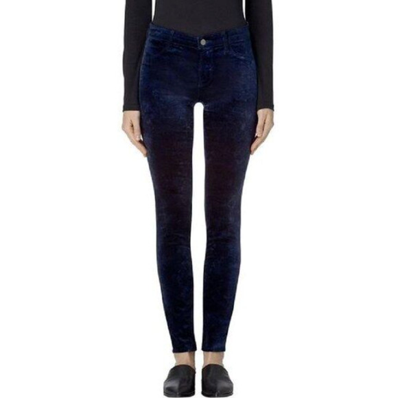 J Brand Pants - NWT J.Brand Midnight Modal Velvet Luxury Holiday Party Stretch Skinny Pants 24